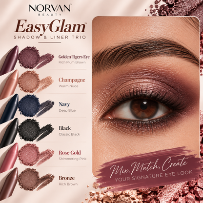 NORVAN Beauty™ EasyGlam Shadow & Liner Trio
