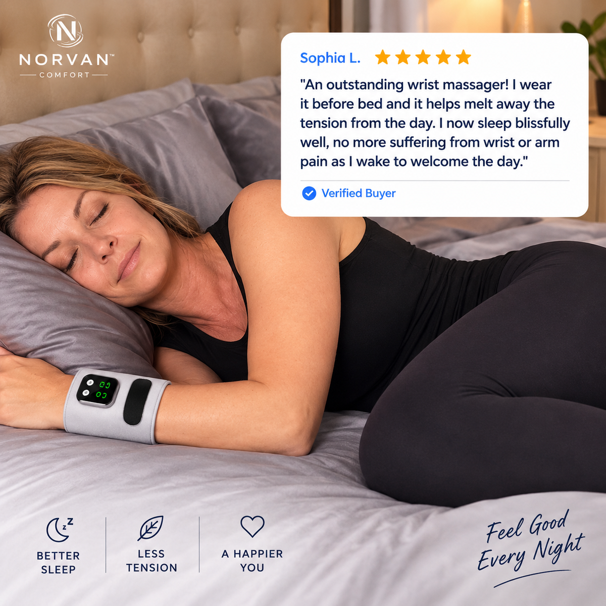 NORVAN™ Comfort — EMS Pulse Wrist & Hand Massager