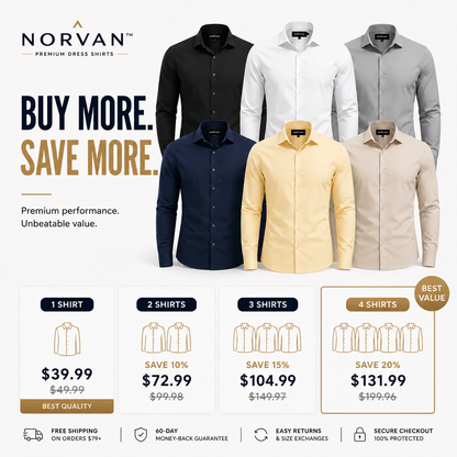 NORVAN™ Performance Shirt – Athletic Fit & Wrinkle Resistant