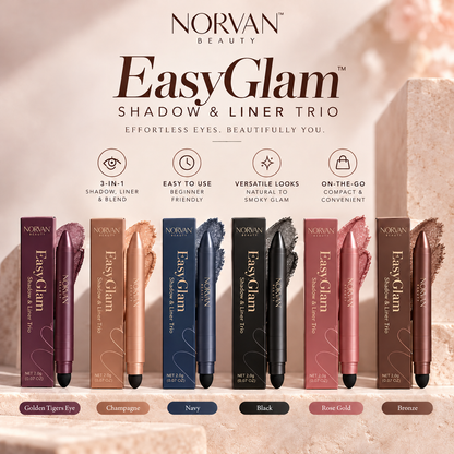 NORVAN Beauty™ EasyGlam Shadow & Liner Trio