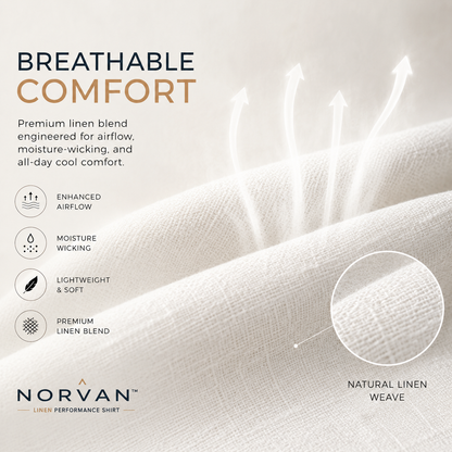 NORVAN™ Linen Performance Shirt – Breathable & Moisture-Wicking
