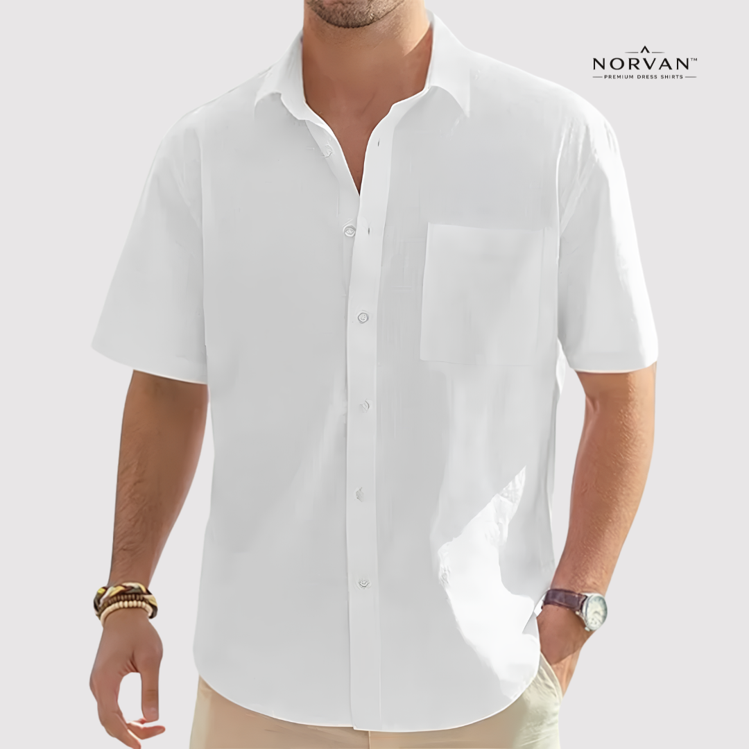 NORVAN™ Linen Performance Shirt – Breathable & Moisture-Wicking