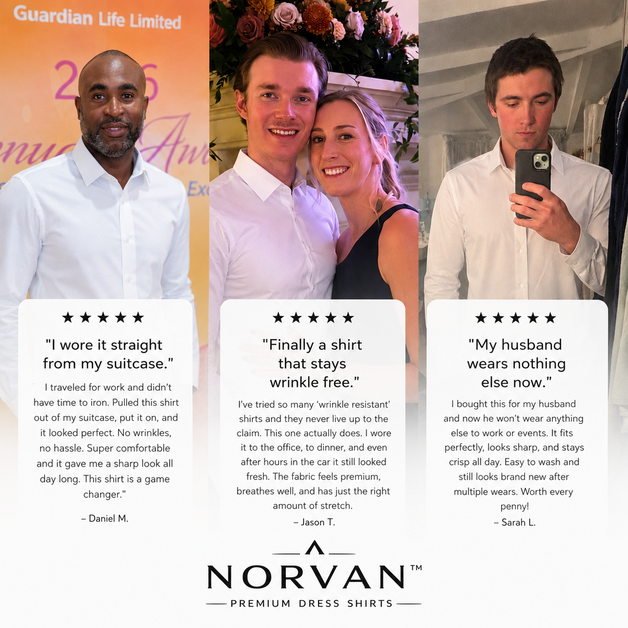 NORVAN™ Performance Shirt – Athletic Fit & Wrinkle Resistant