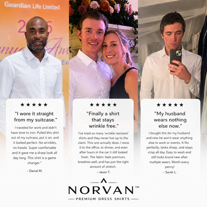 NORVAN™ Performance Shirt – Athletic Fit & Wrinkle Resistant