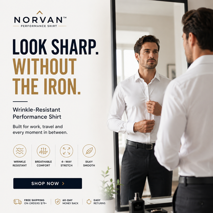 NORVAN™ Performance Shirt – Athletic Fit & Wrinkle Resistant