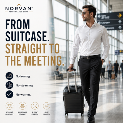 NORVAN™ Performance Shirt – Athletic Fit & Wrinkle Resistant