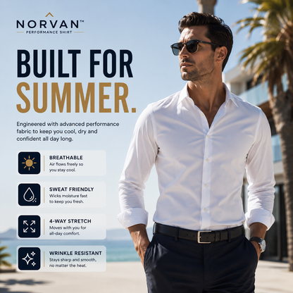 NORVAN™ Performance Shirt – Athletic Fit & Wrinkle Resistant