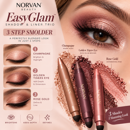 NORVAN Beauty™ EasyGlam Shadow & Liner Trio