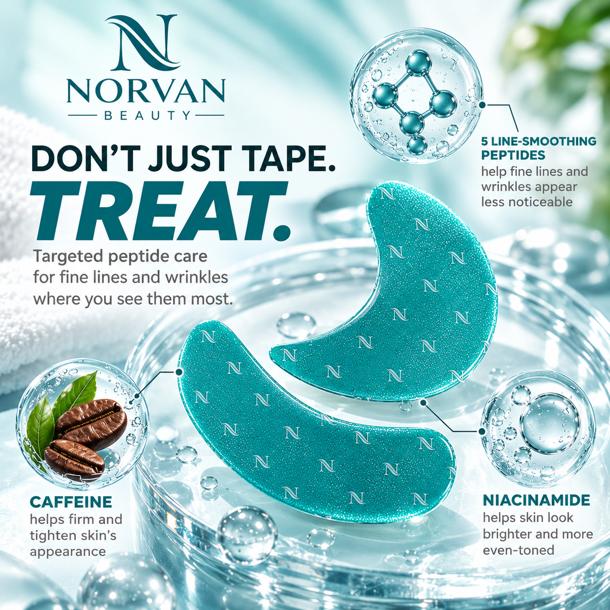 NORVAN Beauty™ Peptide Face & Eye Patches