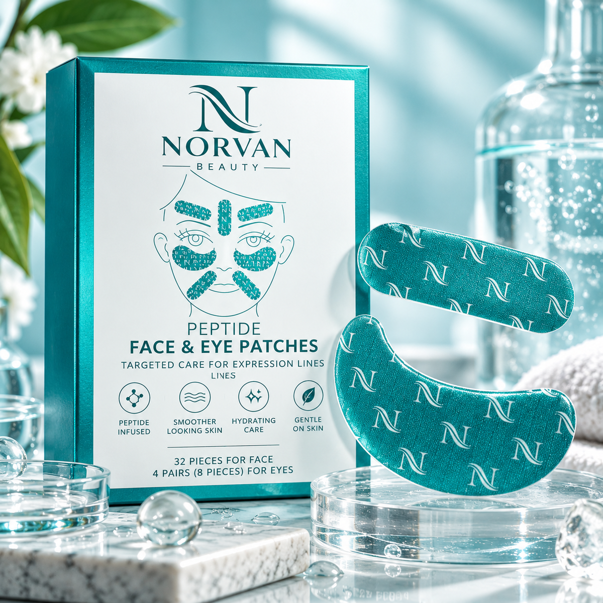 NORVAN Beauty™ Peptide Face & Eye Patches